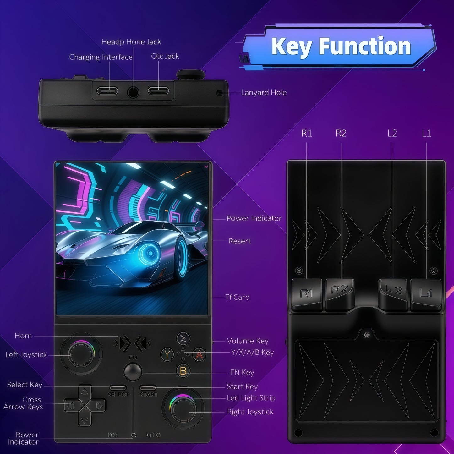 XF40V Retro Handheld Game Console